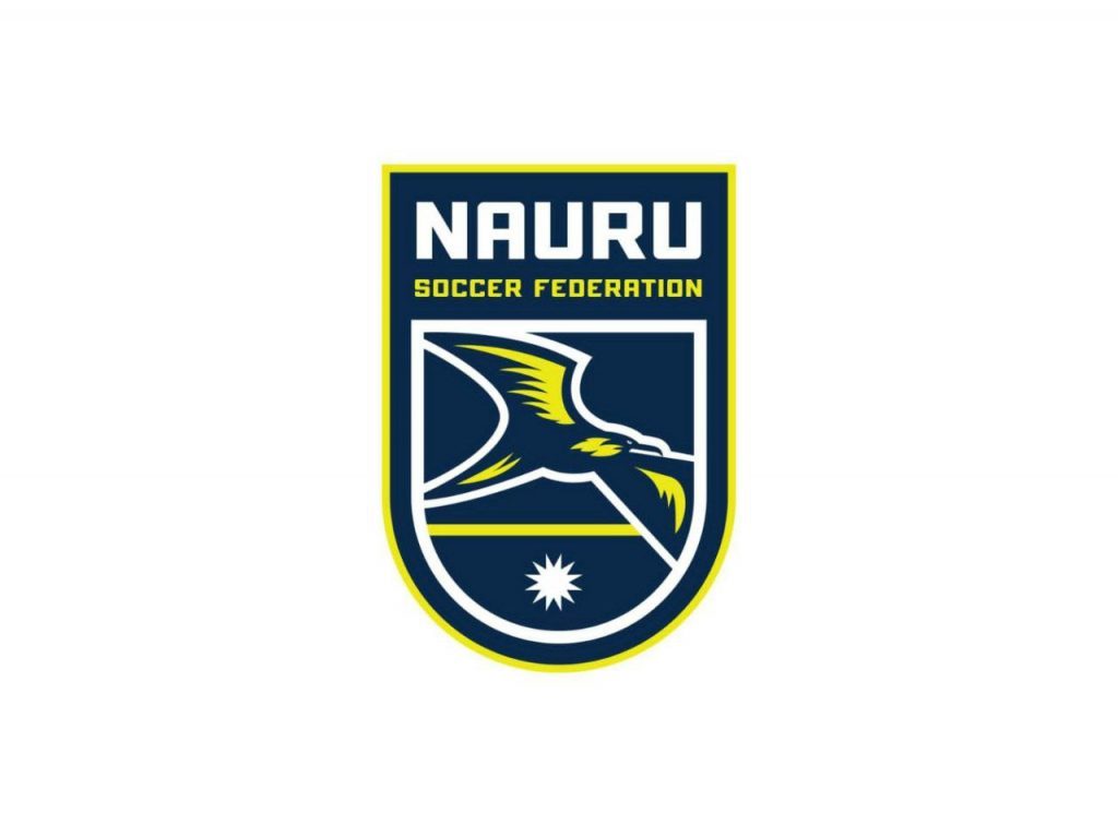 Crest of the Nauru Soccer Federation on a white background